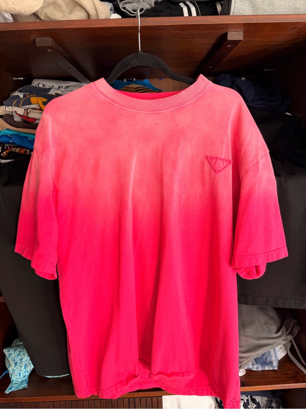 PRADA Pink Ombre Crewneck Tee